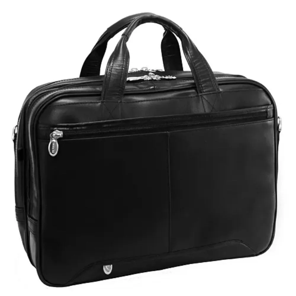 McKLEIN Pearson Leather 17 in.Exp Double compartment Laptop Briefcase bag $480